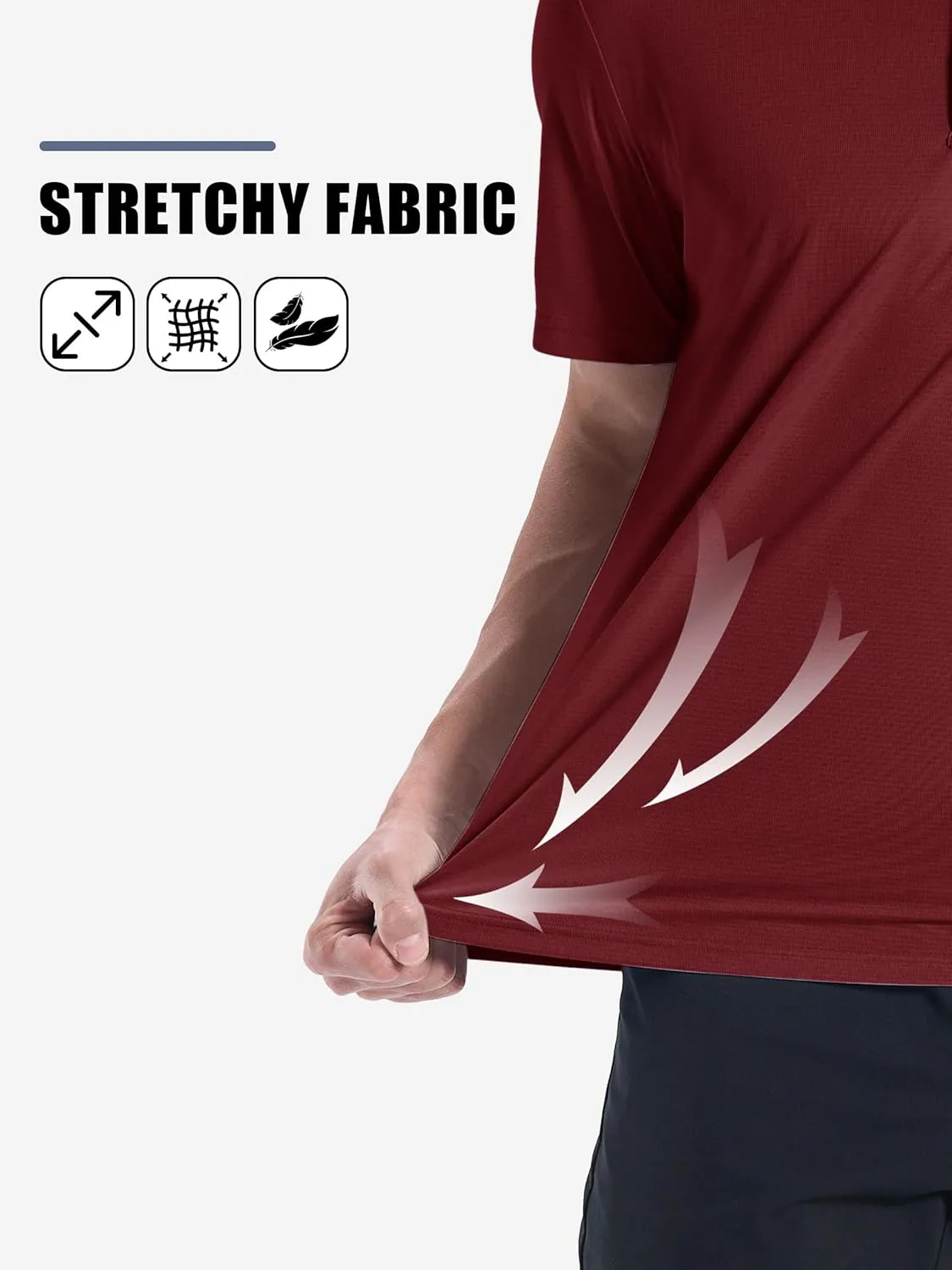 ZITY Mens Polo Shirts Short Sleeve Performance Moisture Wicking Work Golf Shirt